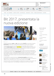 Bit 2017, presentata la nuova edizione - BIT Milan