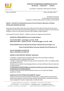 lettera orientamento - Istituto Comprensivo Via Sobrero di Cuneo