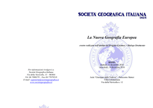 con gli auspici di - Società Geografica Italiana