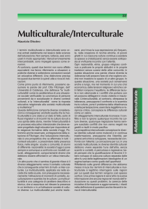 Interculturale/Multiculturale