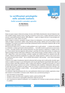 Le certificazioni psicologiche nelle Aziende