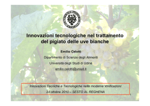 Innovazioni tecnologiche nel trattamento del pigiato delle uve bianche