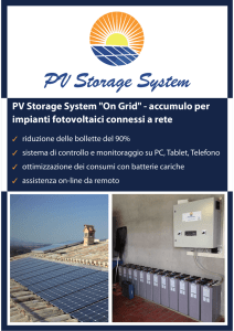 PV Storage System On Grid - accumulo per impianti