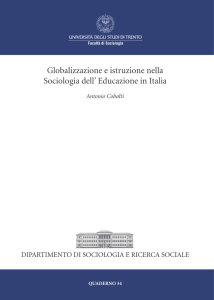 Globalizzazione e istruzione nella Sociologia dell