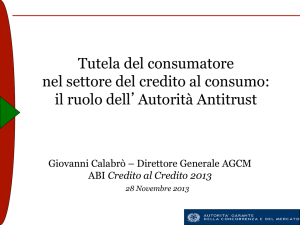 Tutela del consumatore nel settore del credito al consumo: il ruolo