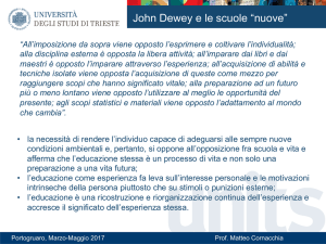John Dewey e le scuole “nuove”