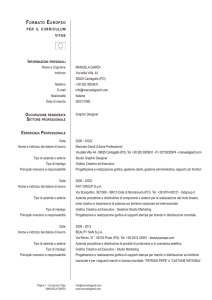CV Manuela Giardi / Formato Europeo / 258 KB / PDF