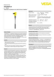 Data sheet - VEGABAR 87 - 4 … 20 mA Trasduttore di pressione