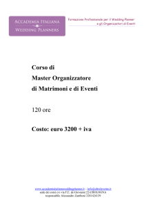 master wp 2017 - Accademia Italiana Wedding Planners