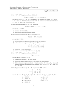 Applicazioni lineari - Department of Mathematics