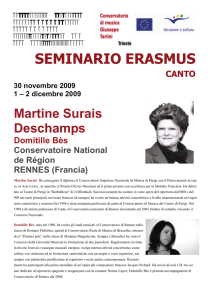 SEMINARIO ERASMUS - Conservatorio di Trieste