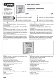 I Automatic power factor controller Installation manual