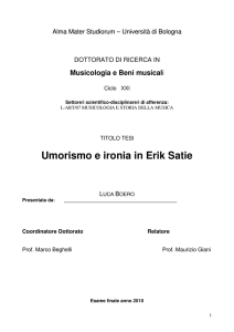Umorismo e ironia in Erik Satie