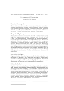 Matematica - Liceo Modigliani