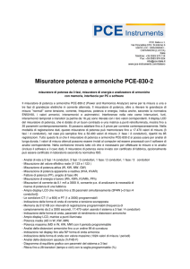 Misuratore potenza e armoniche PCE-830-2