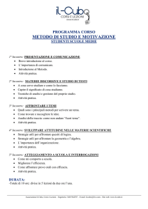 METODO DI STUDIO E MOTIVAZIONE - Il-Cubo