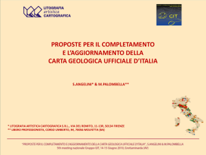 Completamento e aggiornamento della Carta Geologica Italia