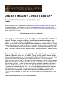 Ucràina o Ucraìna? - Accademia della Crusca
