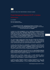 Project Management Gestione OO.PP. e Cantiere