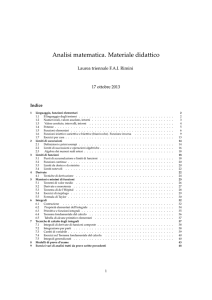 Materiale didattico (appunti, esercizi e modelli di prove d`esame)