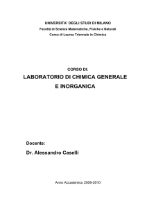 laboratorio di chimica generale e inorganica