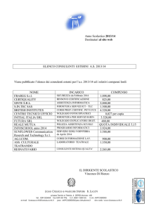 Elenco dei consulenti esterni a.s. 2013-14 e dei