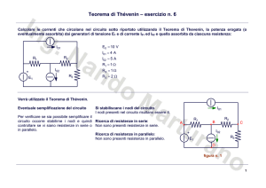 Teorema di Thévenin – esercizio n. 6 - Digilander