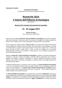 Comunicato stampa RomArché 2014