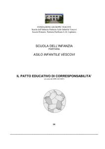 Patto Educativo Infanzia - Fondazione Giuseppe Vescovi