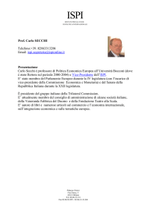 Prof. Carlo SECCHI Telefono:+39. 02863313206 Email: ispi