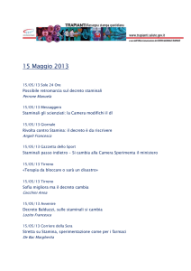 Rassegna 15 Maggio 2013 - Centro Nazionale Trapianti