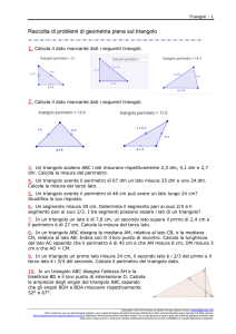 Raccolta di problemi di geometria piana sul triangolo