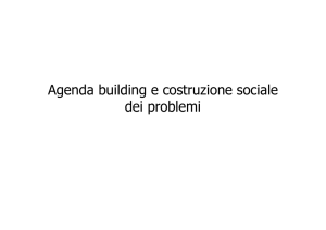 Agenda building e costruzione sociale dei problemi