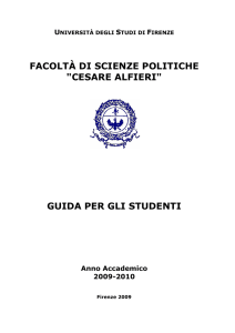 Guida 2009-2010 - Scuola di Scienze Politiche - UniFI