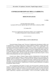 disegno di legge n. 130/A - Consiglio Regionale della Sardegna