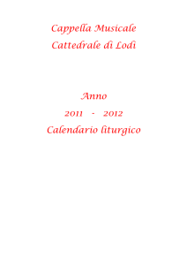 Cappella Musicale Cattedrale di Lodi Anno 2011