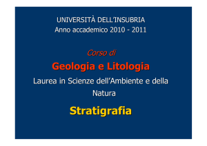 Geologia e Litologia principi di stratigrafia 2010 2011