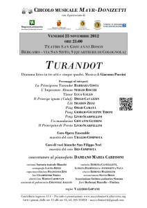 ore 21.00 Turandot - Circolo Musicale Mayr