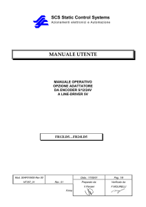 manuale utente - SCS - Static Control Systems
