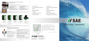 Brochure generale Sae - SAE Electronic Conversion