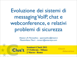 Evoluzione dei sistemi di messaging VoIP, chat e webconference, e