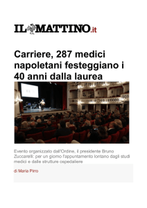 Carriere, 287 medici napoletani festeggiano i 40 anni dalla laurea