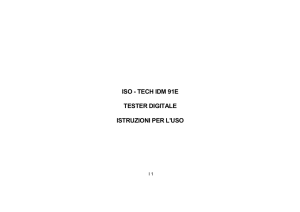 iso - tech idm 91e tester digitale istruzioni per l`uso