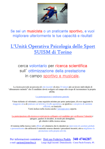 L`Unità Operativa Psicologia dello Sport SUISM di Torino
