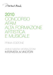 2010 CONCORSO AFAM ALTA FORMAZIONE ARTISTICA E
