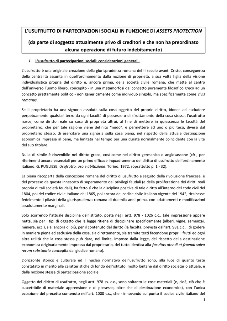 Donazione con riserva di usufrutto. il diritto per tutti la nuova ... Donazione con riserva di usufrutto