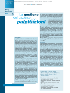 palpitazioni - Giornale Italiano di Aritmologia e Cardiostimolazione