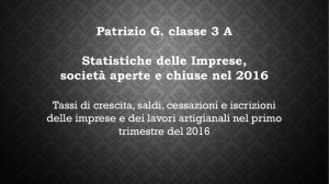 Patrizio G. classe 3 A Statistiche delle Imprese