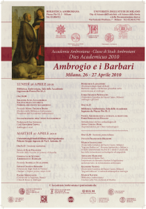 Ambrogio ei Barbari - Dipartimenti - Università Cattolica del Sacro