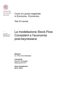 La modellazione Stock-Flow Consistent e l`economia post